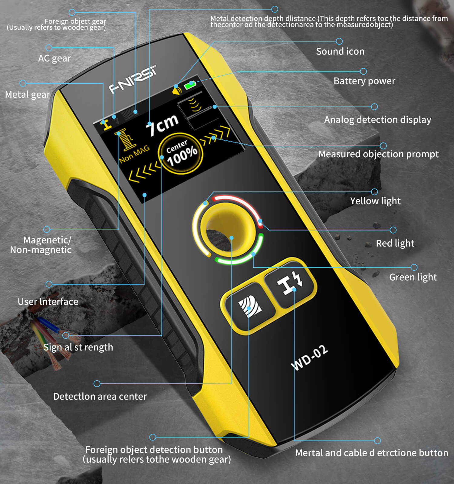 FNIRSI WD-02 Wall Detector Scanner