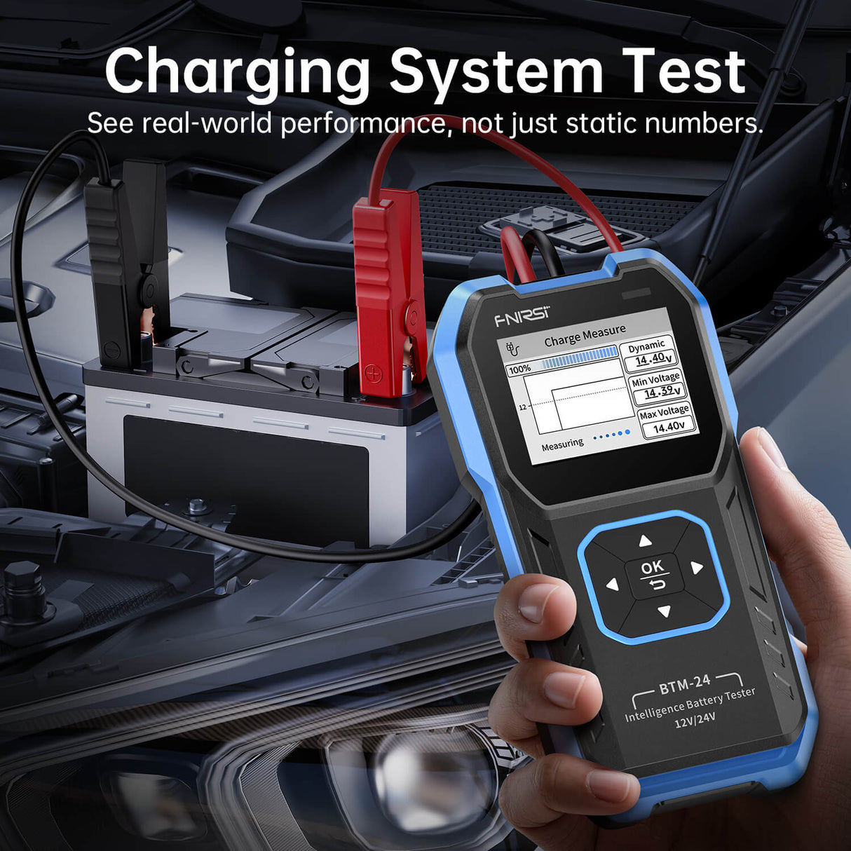 FNIRSI BTM-24 2000A CCA Multi Function 12V/24V Car Battery Tester
