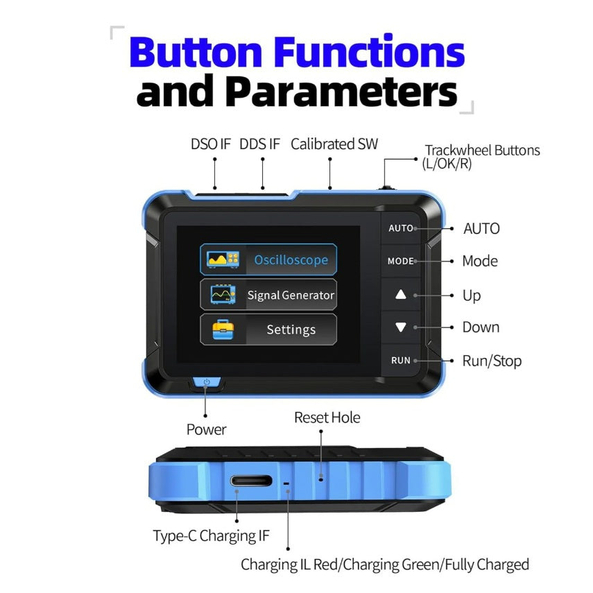 FNIRSI DSO-153 Mini Digital 2-in-1 Oscilloscope Waveform & Signal Generator