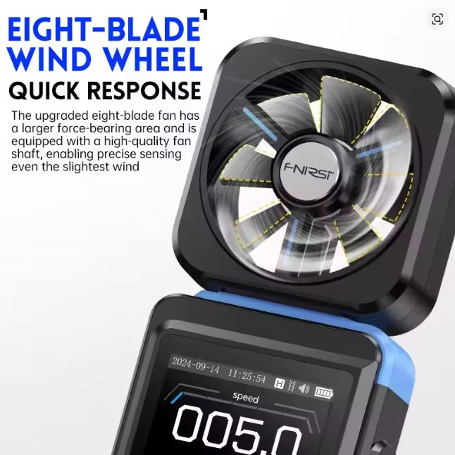 FNIRSI FAM-02 Professional Digital Anemometer 3-in-1 Wind Speed Measurement & Temperature & Humidity Meter