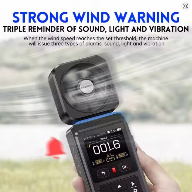 FNIRSI FAM-02 Professional Digital Anemometer 3-in-1 Wind Speed Measurement & Temperature & Humidity Meter