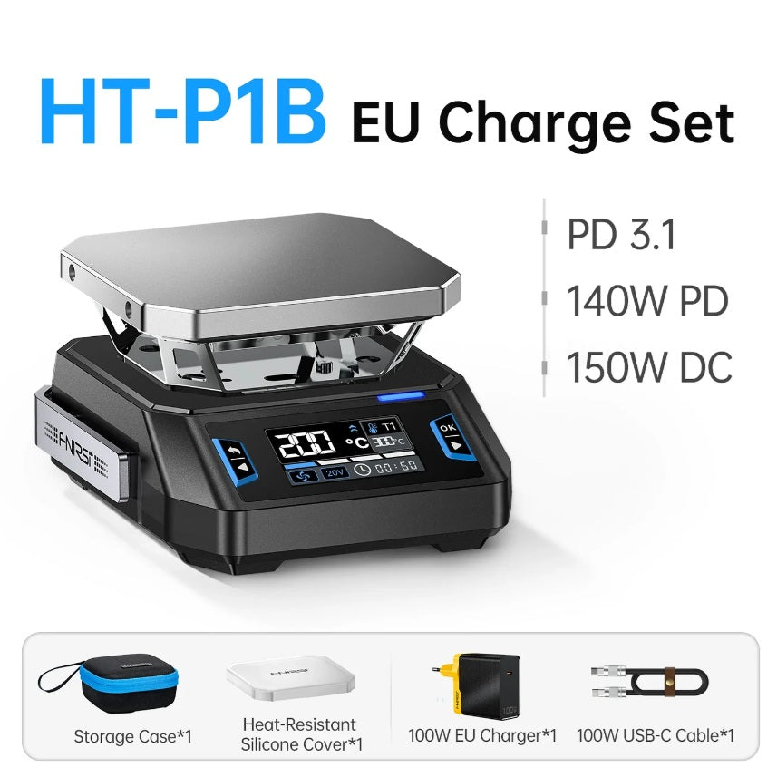 FNIRSI HT-P1B 150W Mini Hot Plate Reflow & Heating Station - Pro Set