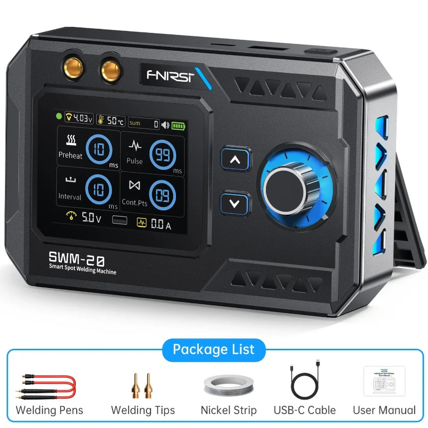 FNIRSI SWM-20 1200A Dual Pulse 2-in-1 Portable Battery Smart Spot Welder