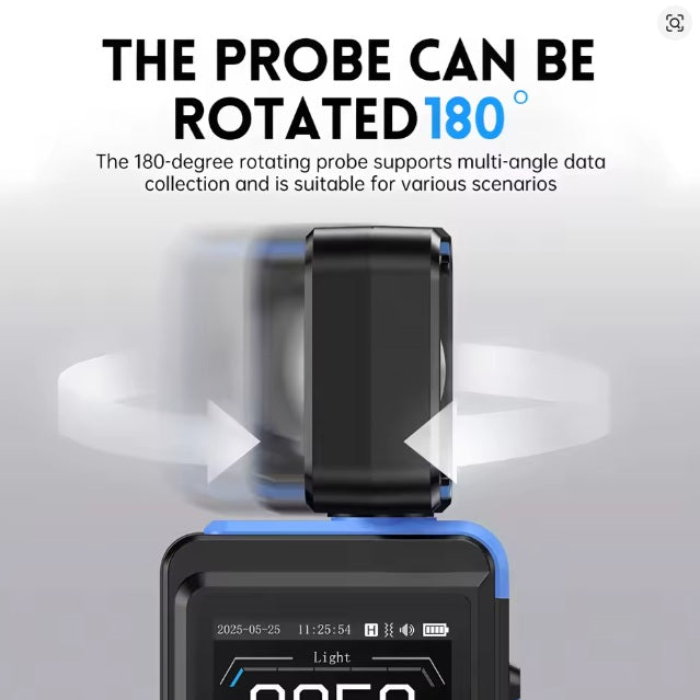 FNIRSI FPM-02 Professional Color Screen Lux Meter 3-in-1 Precision Illuminance Tester & Temperature & Humidity Meter