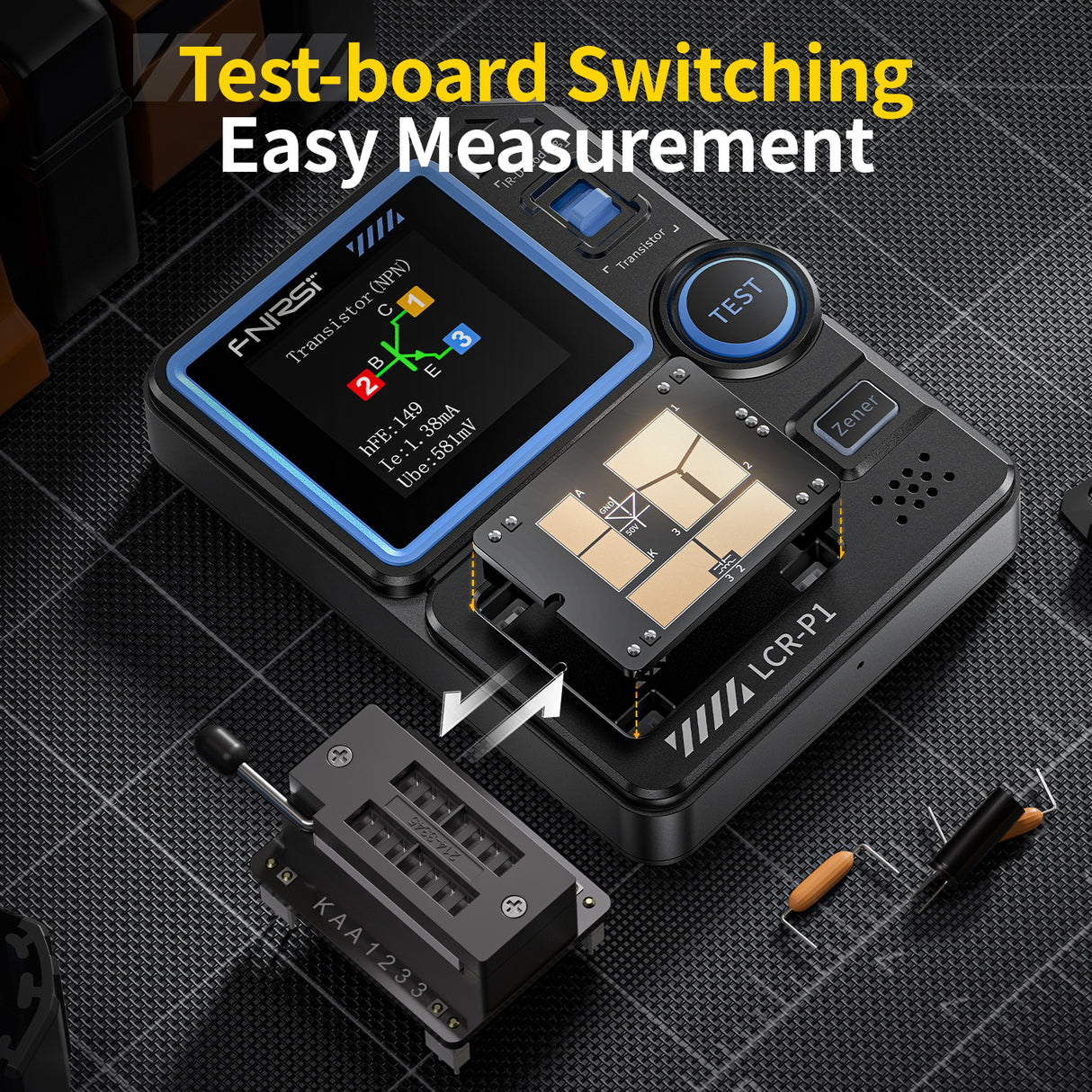 FNIRSI LCR-P1 Multifunction LCR & Transistor Capacitor Tester