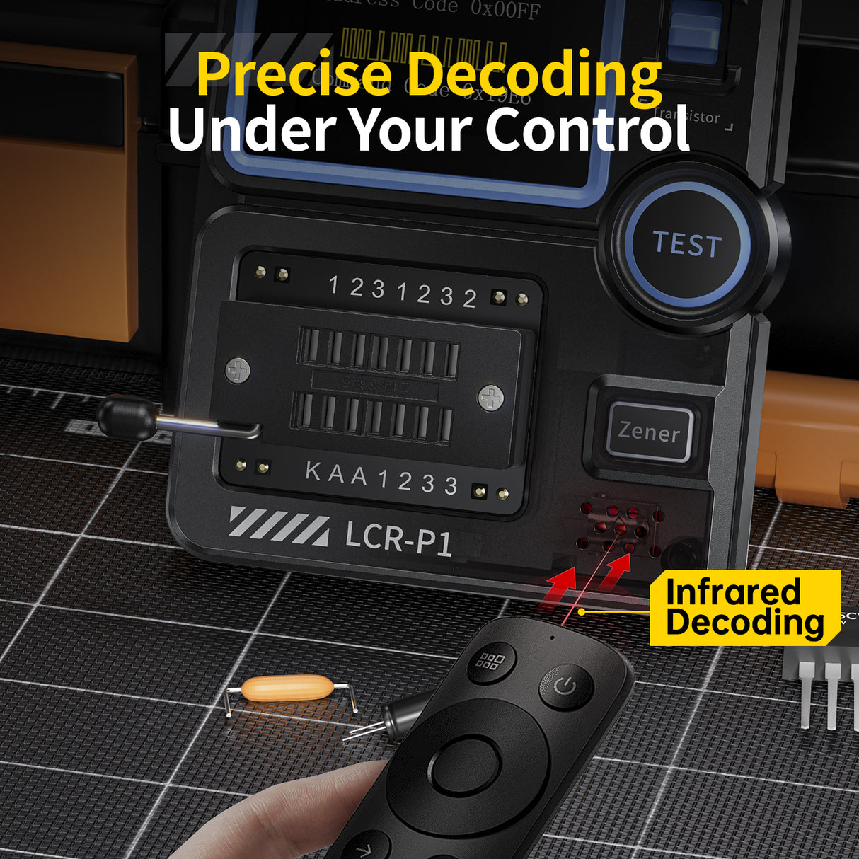 FNIRSI LCR-P1 Multifunction LCR & Transistor Capacitor Tester