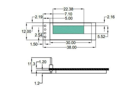 OLED 0.91 Blue 128X32 Display I2C