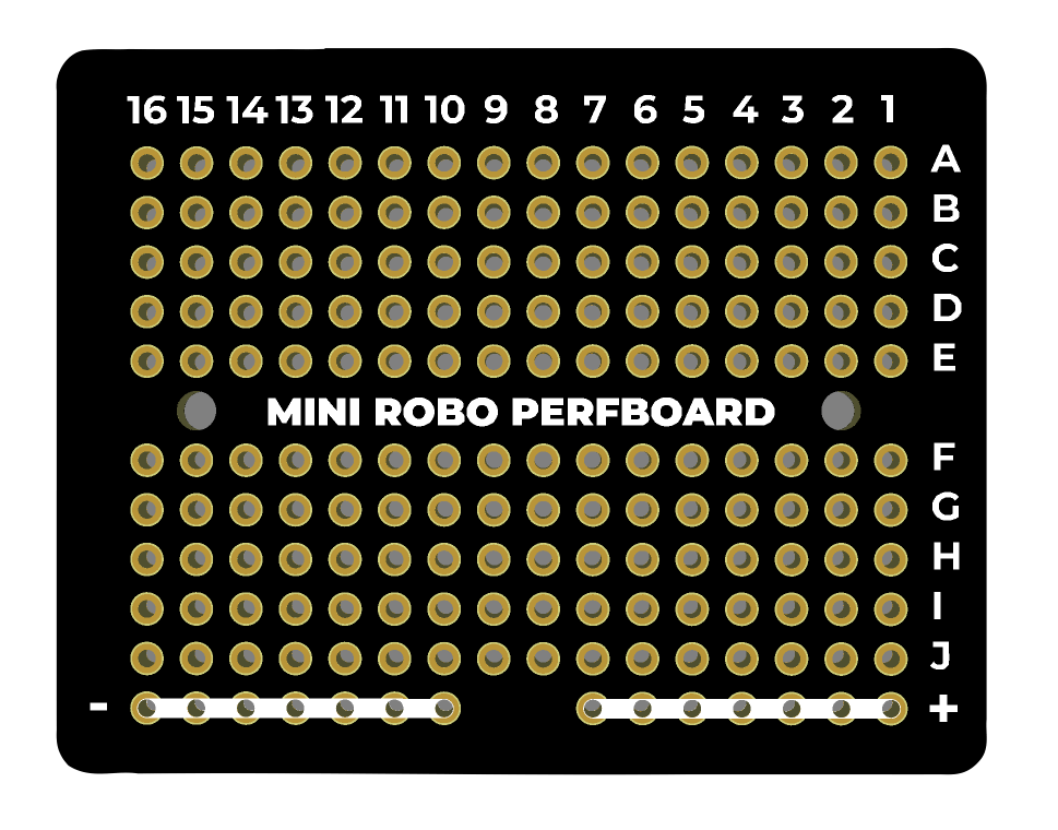 ROBO Mini Extended Version Perfboard PCB for Prototyping & Soldering