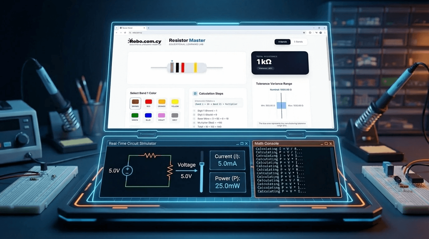 Introducing ROBO Resistor Master: A Math-First Learning Lab for Resistor Codes, Tolerance, and Real-World Circuits