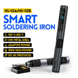 FNIRSI HS-02B Smart Soldering Iron With HS02B-IS + HSO2B-I Iron tips