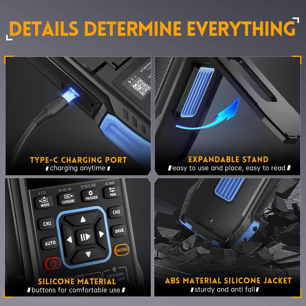 FNIRSI 2C23T Handheld Dual Channel 3-in-1 Oscilloscope & Multimeter & DDS Signal Generator