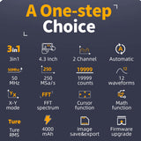 FNIRSI 2C53P Dual Channel Tablet 3-in-1 Oscilloscope & Multimeter & DDS Signal Generator