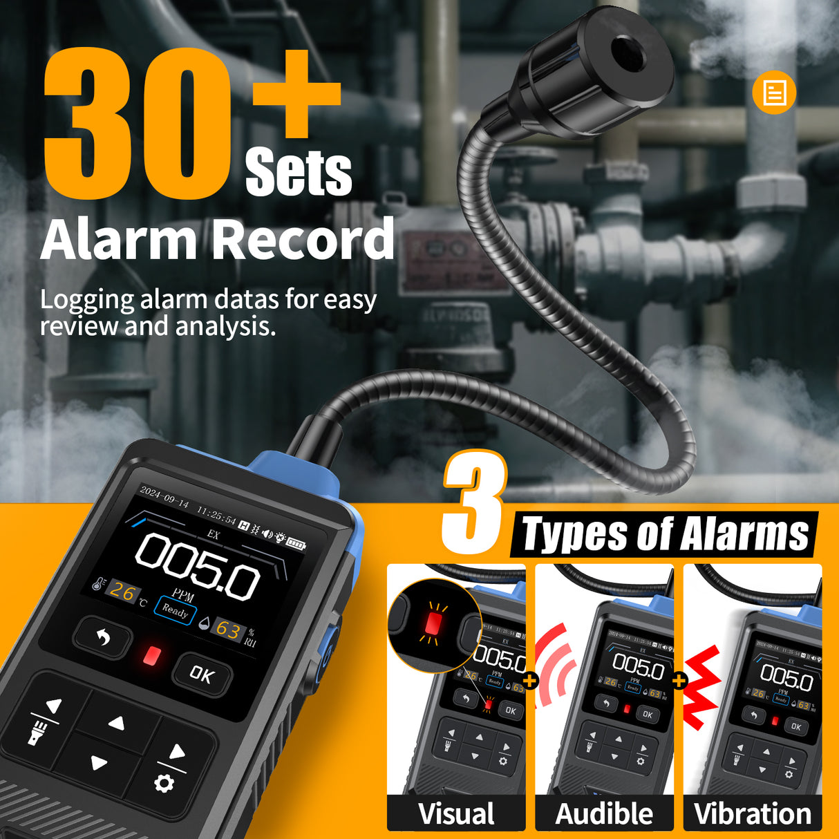 FNIRSI GD-02 - Color Screen Combustible Gas Detector