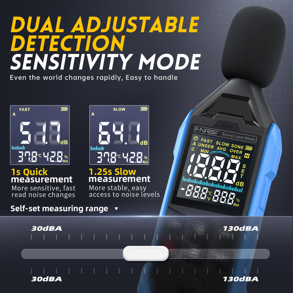 FNIRSI FDM01 High Precision Digital Noise Decibel Meter