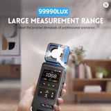 FNIRSI FPM-02 Professional Color Screen Lux Meter 3-in-1 Precision Illuminance Tester & Temperature & Humidity Meter