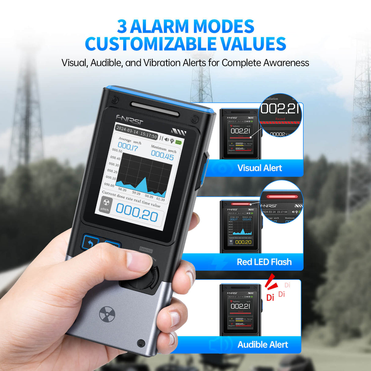 FNIRSI GC-03 Multifunctional Nuclear Radiation Detector