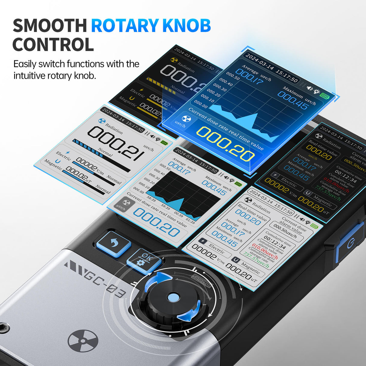 FNIRSI GC-03 Multifunctional Nuclear Radiation Detector