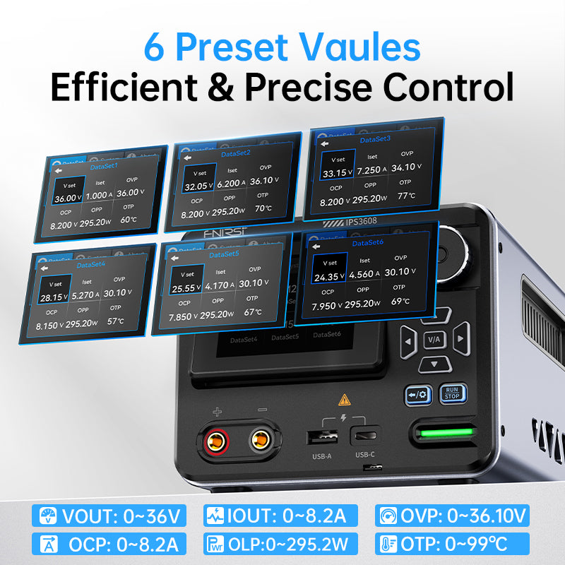 FNIRSI IPS3608 - AC/DC Intelligent Digital Control Lab Power Supply