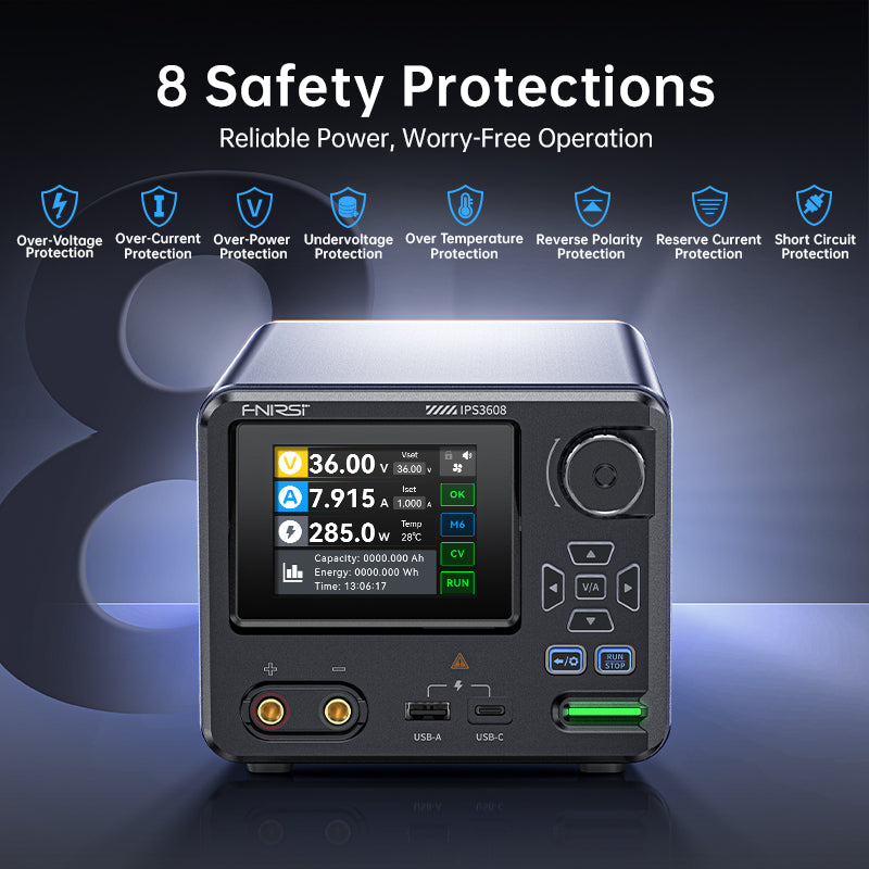 FNIRSI IPS3608 - AC/DC Intelligent Digital Control Lab Power Supply