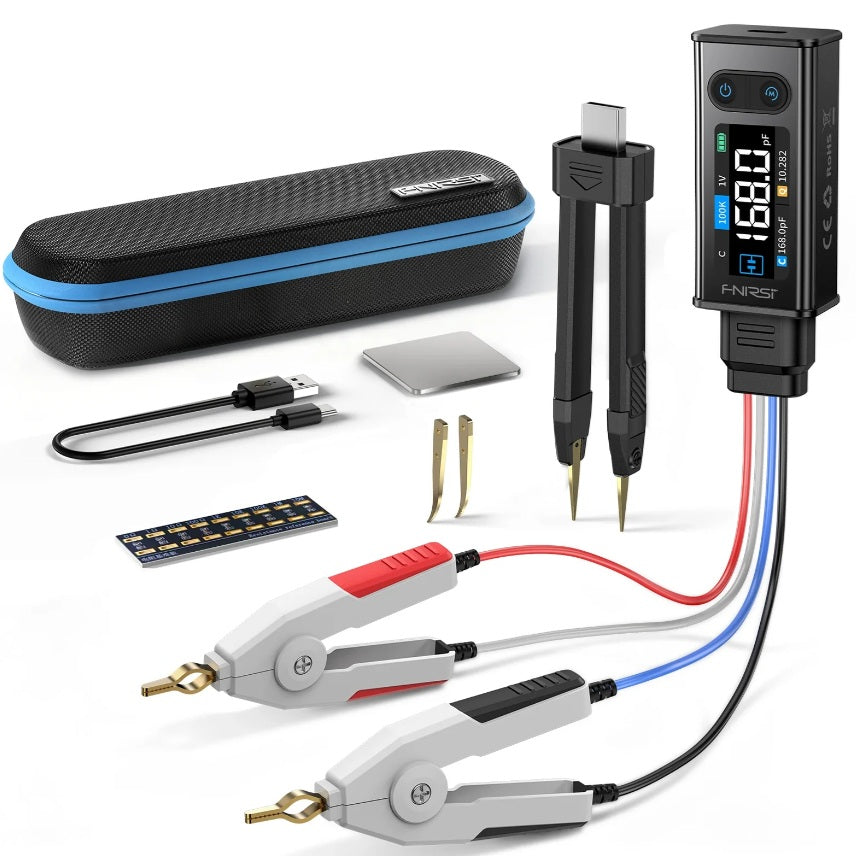 FNIRSI LCR-ST2 Plus LCR & ESR Meter 2-in-1 Digital Tweezers Bridge