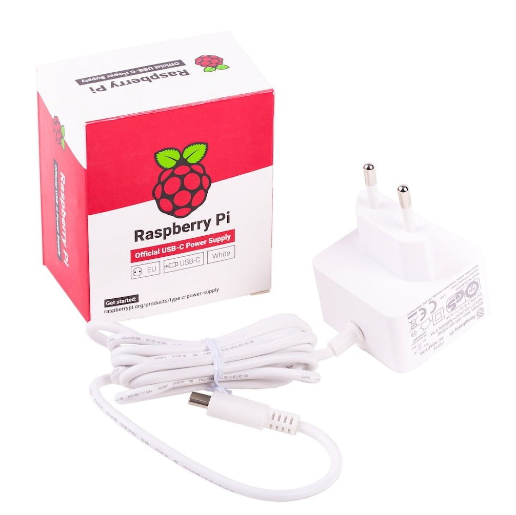 Raspberry Pi Official 15W Type C Power Supply - 5.1V 3A Adapter for Raspberry Pi 4