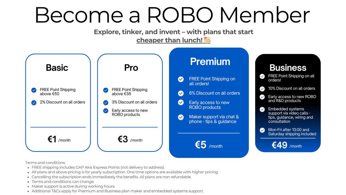Basic Pro Primium ROBO Membership – ROBO CY