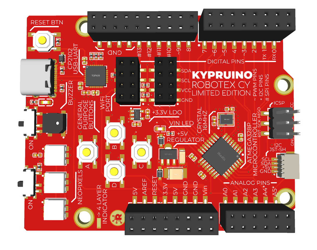 Kypruino UNO+ Robotex Cyprus Limited Edition V0.5