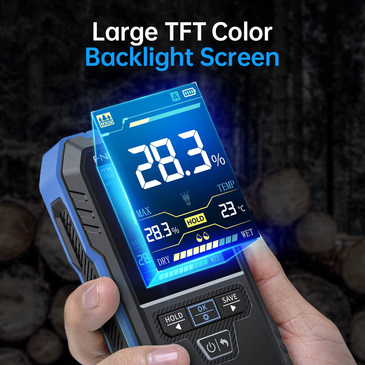 FNIRSI WMT-10 Non Contact Inductive Wood & Wall Moisture Meter