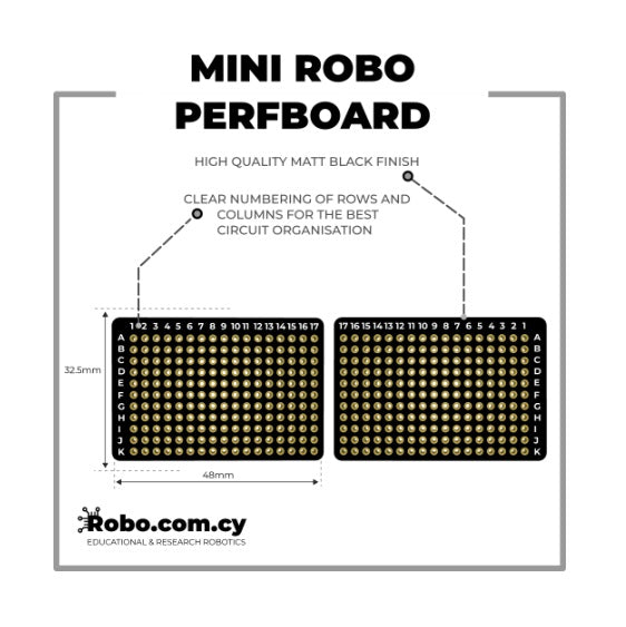 ROBO Mini Perfboard PCB for Prototyping & Soldering