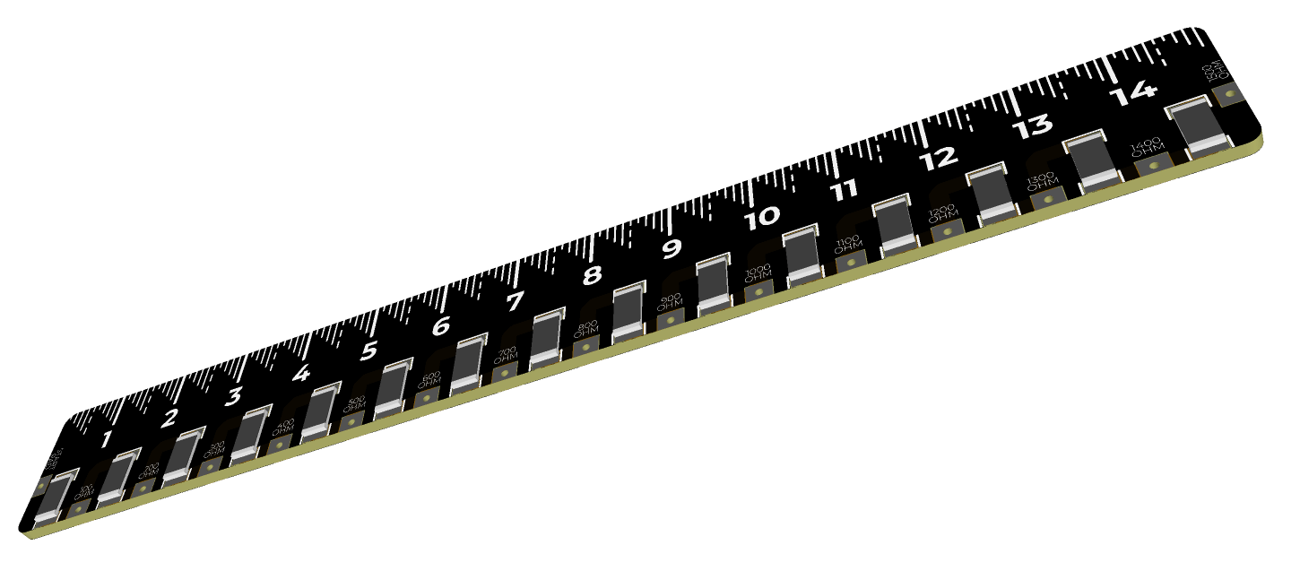 PCB Ruler - Resistor Version